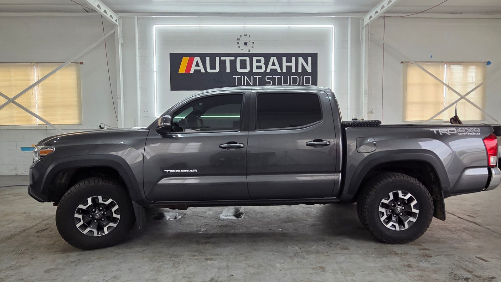 2017 Toyota Tacoma after window tint at Autobahn Tint Studio