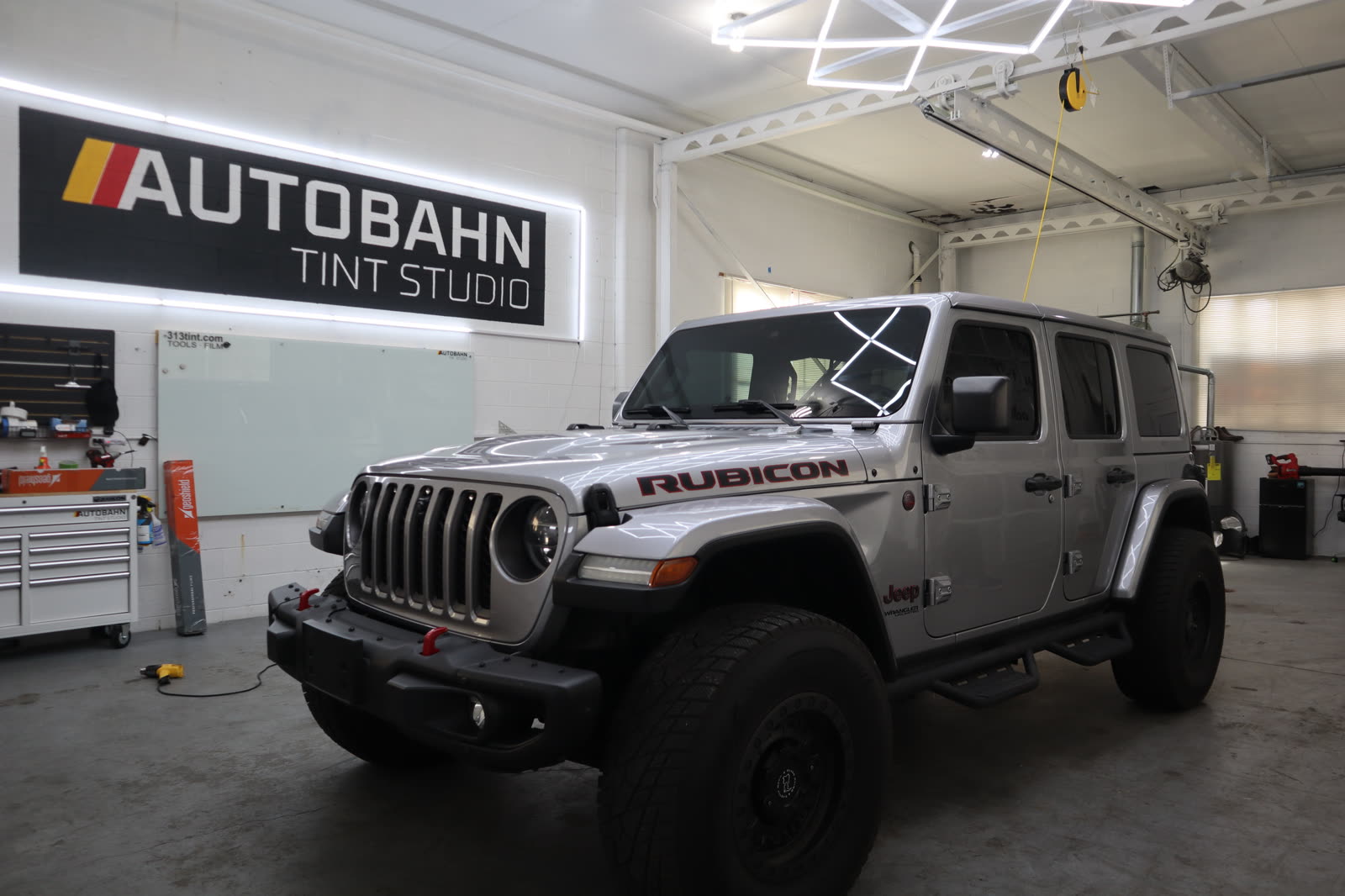 2023 Jeep Wrangler Rubicon after window tint at Autobahn Tint Studio