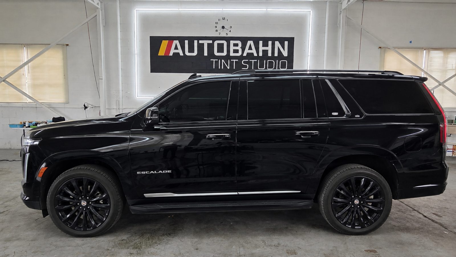 2026 Cadillac Escalade after window tint at Autobahn Tint Studio